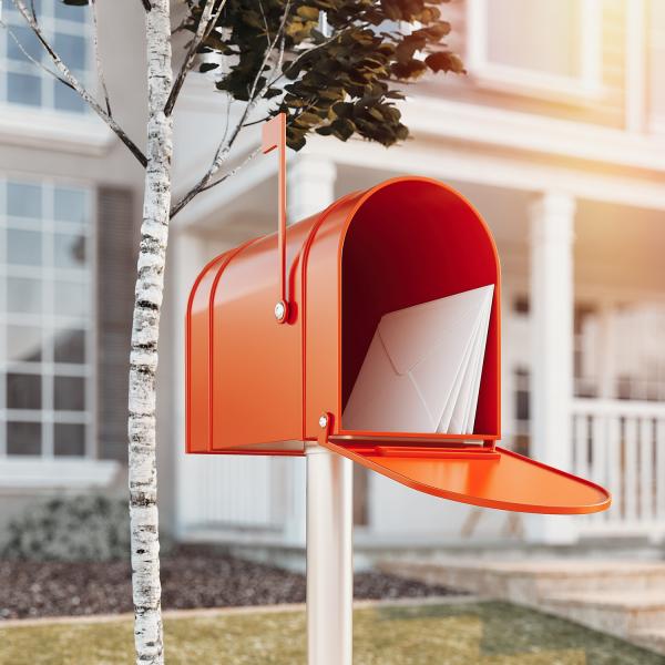 Mail in a mailbox